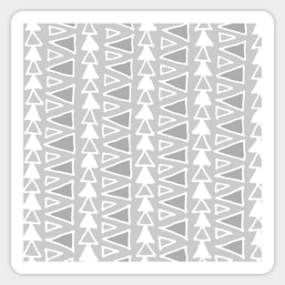 Grey and White Hand Drawn Geometric Pattern Sticker